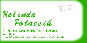 melinda polacsik business card